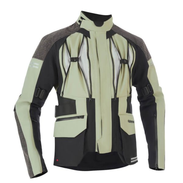 Hightech Motorrad Textiljacke "DALEN" khaki / schwarz von HALVARSSONS – Bild 5